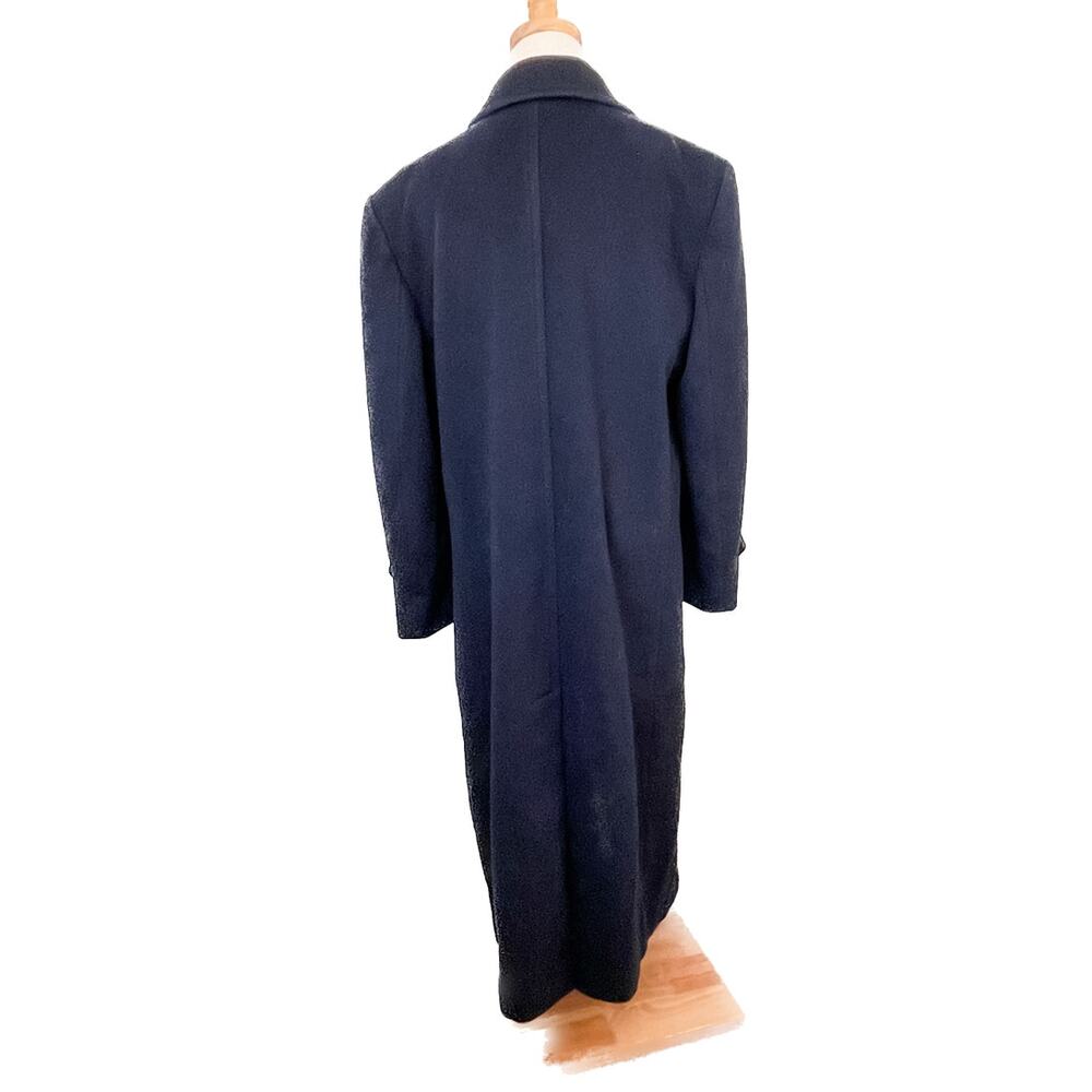 Vintage Evan Picone 100% Wool Double Breasted Long Overcoat Made USA M/L - Picture 7 of 12